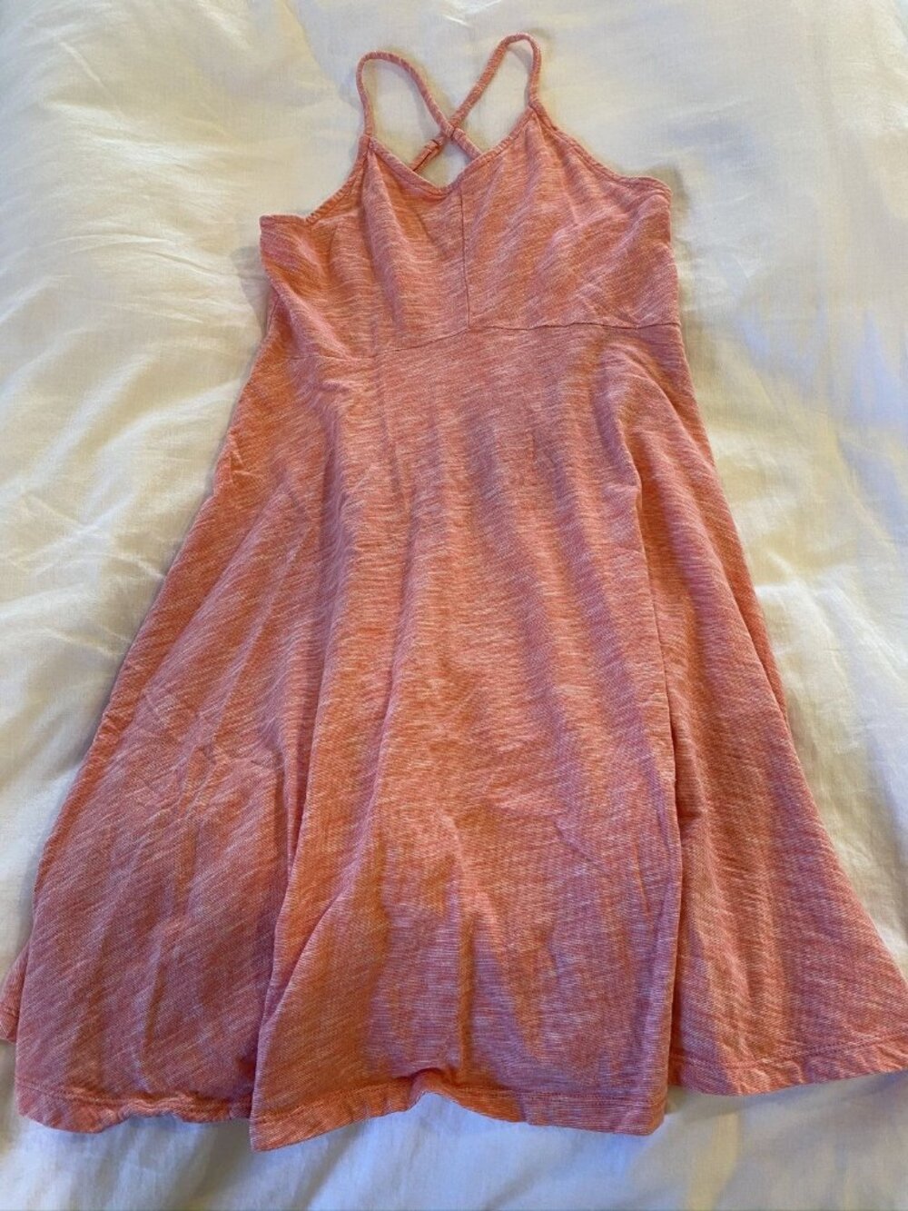 Old Navy Coral & White Striped Dress